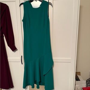 Calvin Klein Asymmetrical Green Dress Size 10